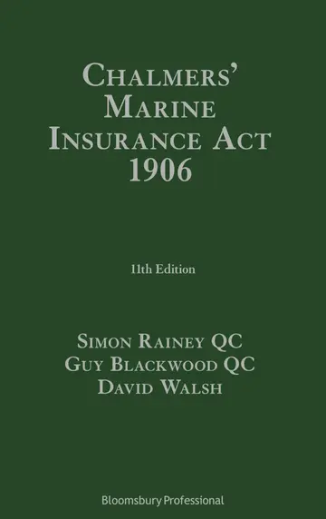 Cover of Chalmers' Marine Insurance Act 1906