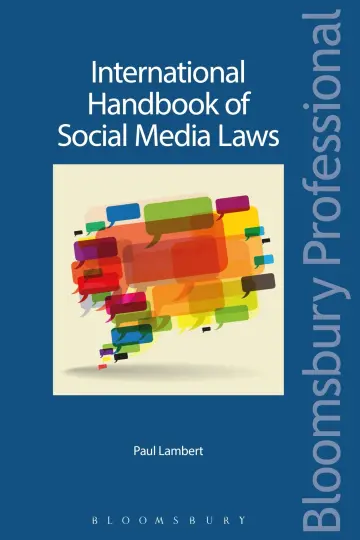 Cover of International Handbook of Social Media Laws