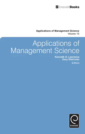 Cover of Applications of Management Science