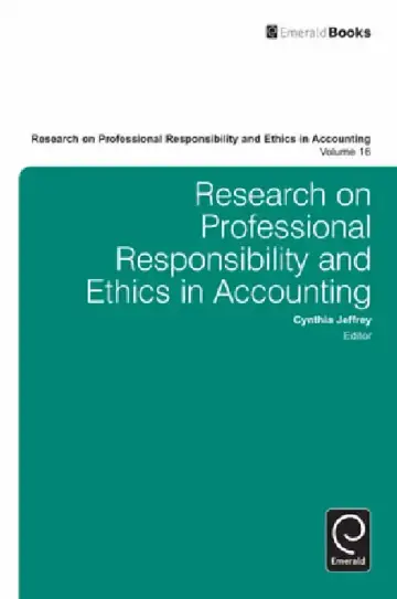 Cover of Research on Professional Responsibility and Ethics in Accounting