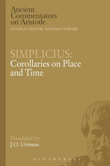 Cover of Simplicius Corollaries on Place and Time