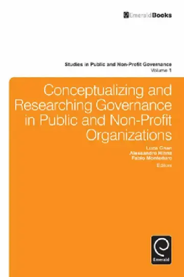 Cover of Conceptualizing and Researching Governance in Public and Non-Profit Organizations