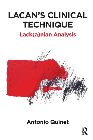 Cover of Lacan's Clinical Technique