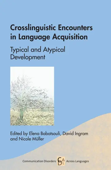 Cover of Crosslinguistic Encounters in Language Acquisition