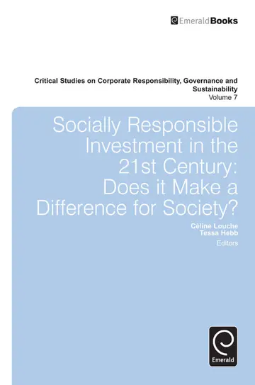 Cover of Socially Responsible Investment in the 21st Century