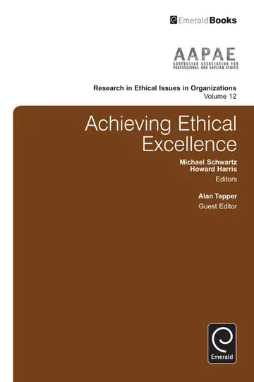 Cover of Achieving Ethical Excellence
