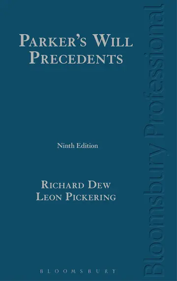 Cover of Parker’s Will Precedents