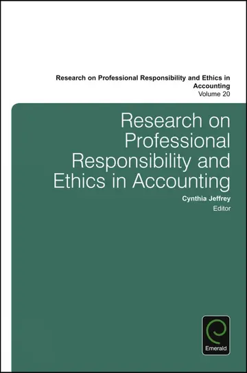 Cover of Research on Professional Responsibility and Ethics in Accounting