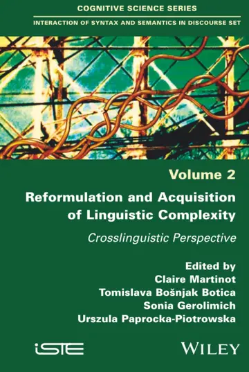 Cover of Reformulation and Acquisition of Linguistic Complexity