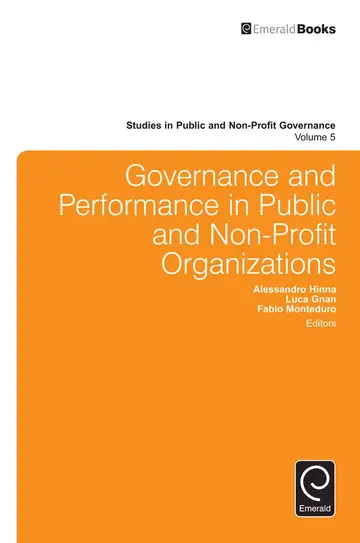 Cover of Governance and Performance in Public and Non-Profit Organizations