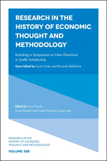 Cover of Including a Symposium on New Directions in Sraffa Scholarship