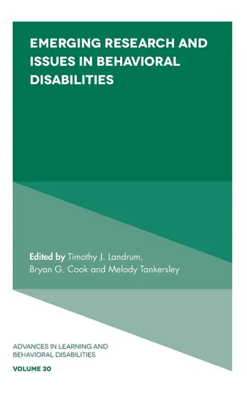 Cover of Emerging Research and Issues in Behavioral Disabilities