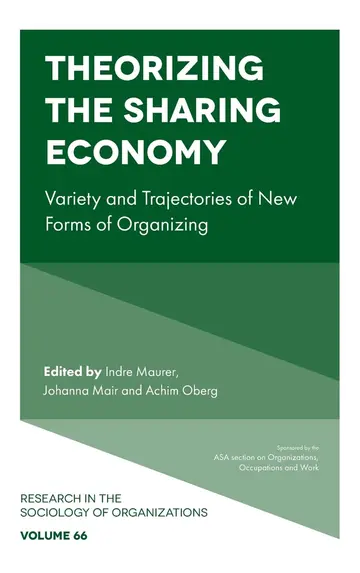 Cover of Theorizing the Sharing Economy