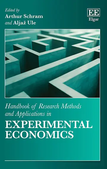 Cover of Handbook of Research Methods and Applications in Experimental Economics