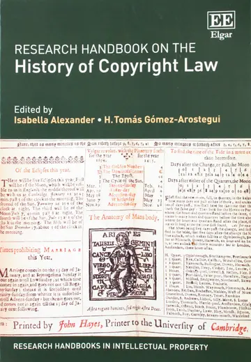 Cover of Research Handbook on the History of Copyright Law