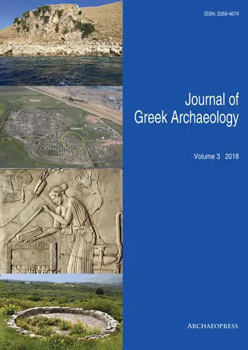 Cover of Journal of Greek Archaeology Volume 3 2018