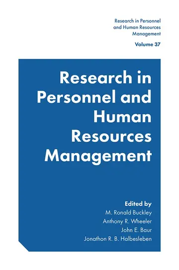 Cover of Research in Personnel and Human Resources Management
