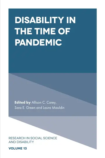 Cover of Disability in the Time of Pandemic