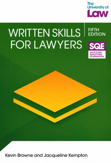 Cover of SQE2 Written Skills for Lawyers 5e