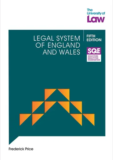 Cover of SQE Legal System of England and Wales 5e