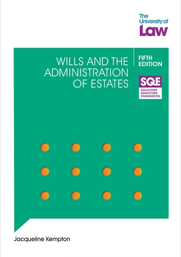 Cover of SQE Wills and the Administration of Estates 5e