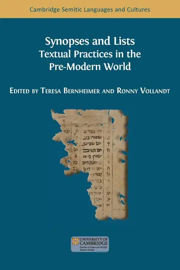 Cover of Synopses and Lists