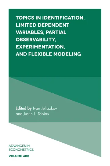 Cover of Topics in Identification, Limited Dependent Variables, Partial Observability, Experimentation, and Flexible Modeling