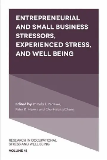Cover of Entrepreneurial and Small Business Stressors, Experienced Stress, and Well Being