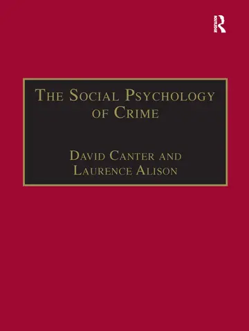 Cover of The Social Psychology of Crime
