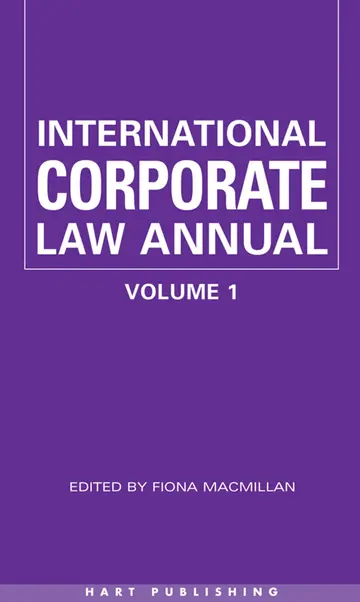 Cover of International Corporate Law - Volume 1