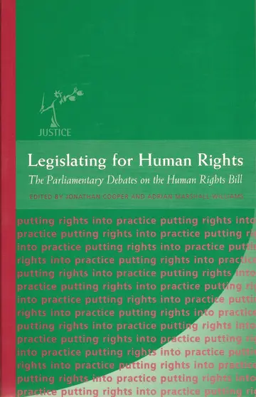 Cover of Legislating for Human Rights