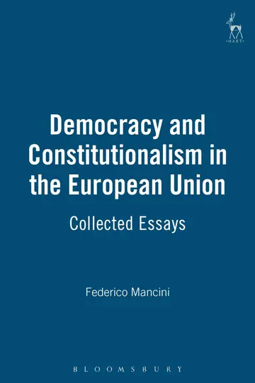 Cover of Democracy and Constitutionalism in the European Union
