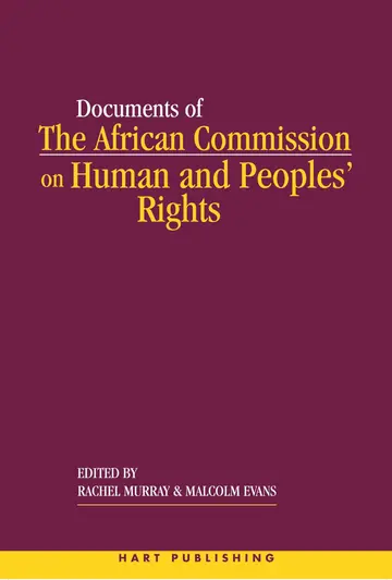 Cover of The African Commission on Human and Peoples' Rights and International Law
