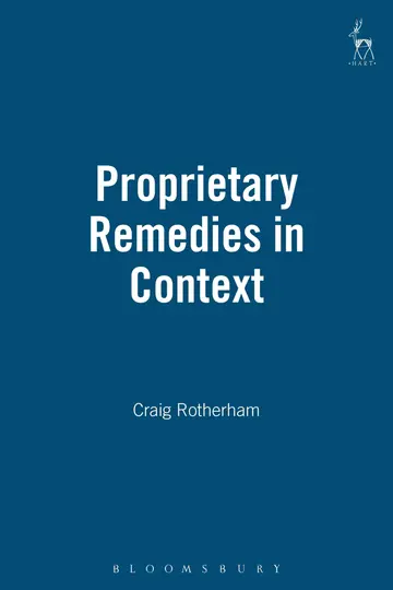 Cover of Proprietary Remedies in Context