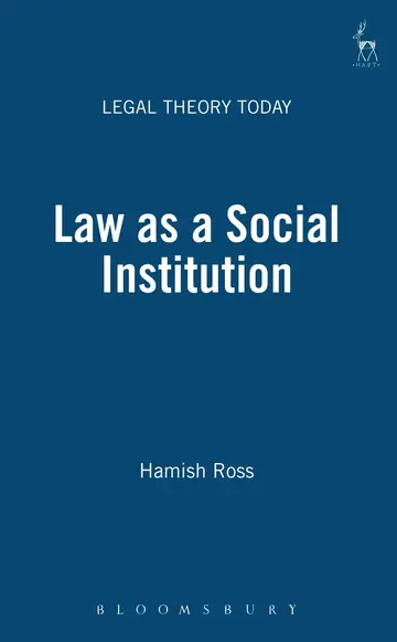 Cover of Law as a Social Institution