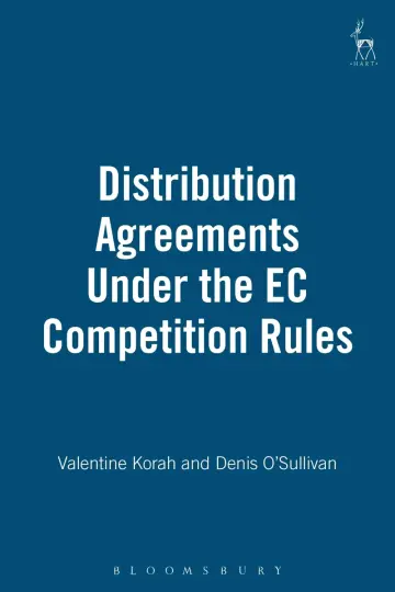 Cover of Distribution Agreements Under the EC Competition Rules
