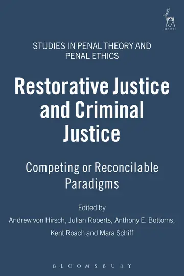 Cover of Restorative Justice and Criminal Justice