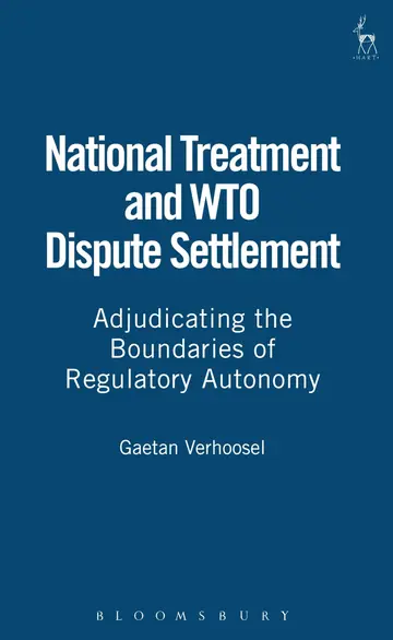 Cover of National Treatment and WTO Dispute Settlement