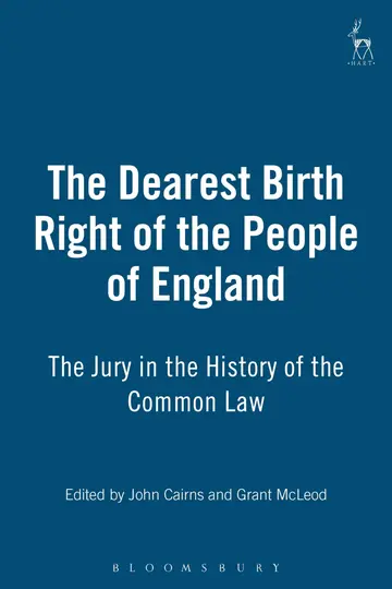 Cover of The Dearest Birth Right of the People of England