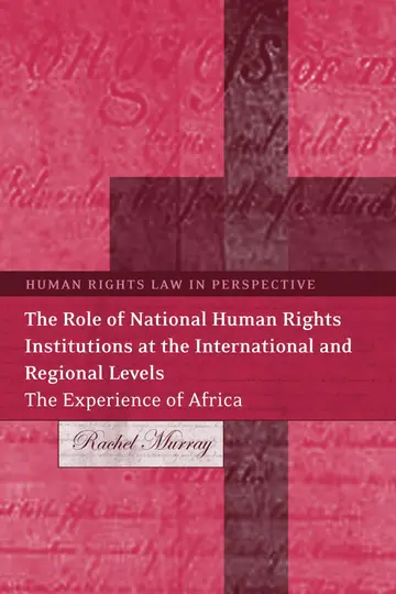 Cover of The Role of National Human Rights Institutions at the International and Regional Levels