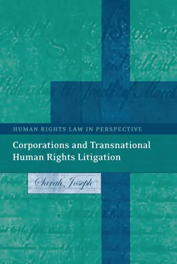 Cover of Corporations and Transnational Human Rights Litigation