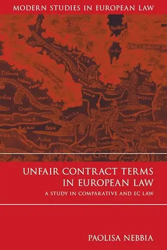 Cover of Unfair Contract Terms in European Law