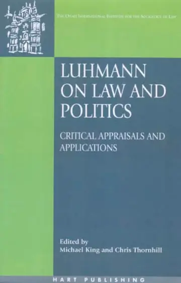 Cover of Luhmann on Law and Politics
