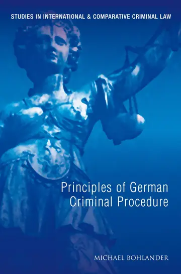 Cover of Principles of German Criminal Law