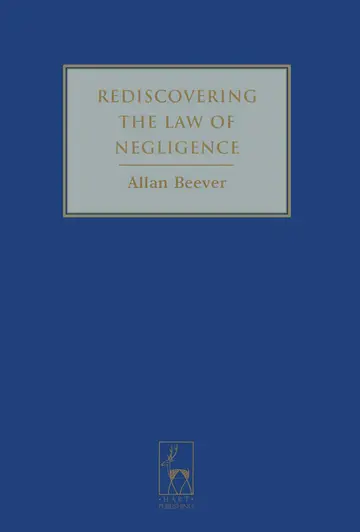 Cover of Rediscovering the Law of Negligence