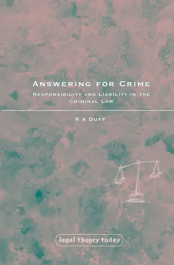 Cover of Answering for Crime