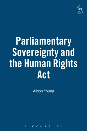 Cover of Parliamentary Sovereignty and the Human Rights Act