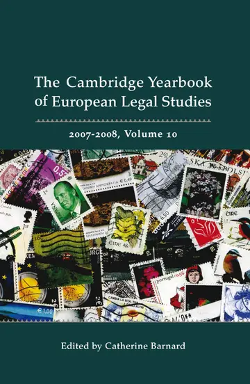 Cover of Cambridge Yearbook of European Legal Studies, Vol 10, 2007-2008