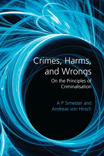 Cover of Crimes, Harms, and Wrongs