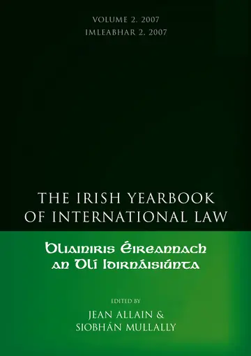 Cover of The Irish Yearbook of International Law, Volume 2 2007
